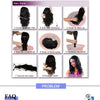 A nine-step process for preparing and styling a gradient pre-braided ponytail extension.
