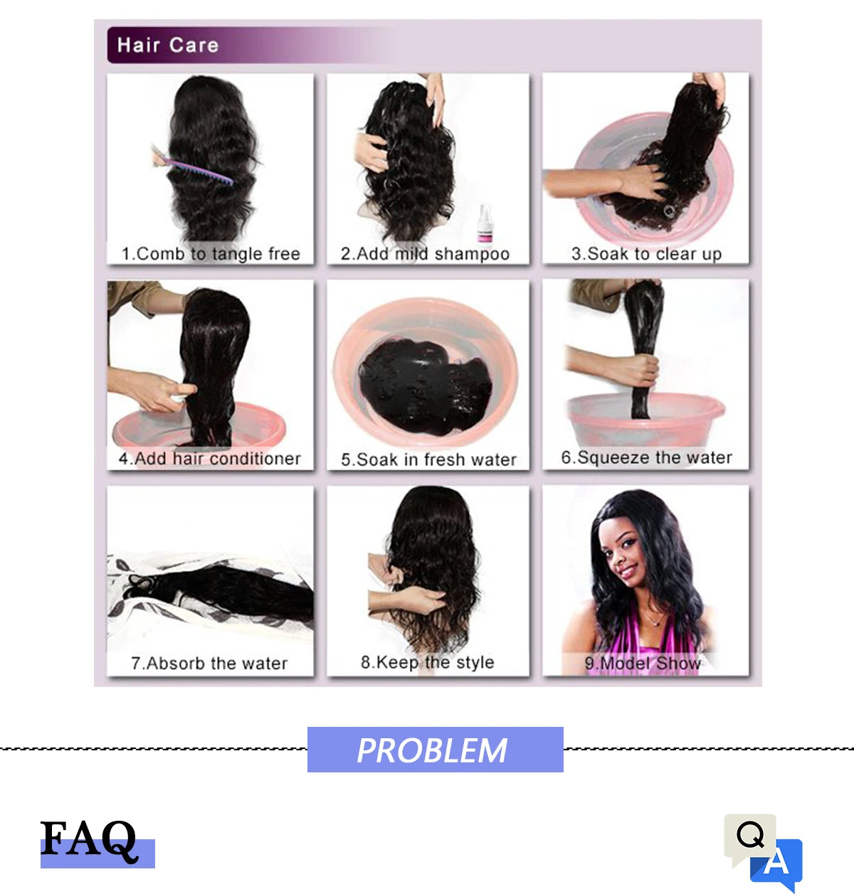A nine-step process for preparing and styling a gradient pre-braided ponytail extension.