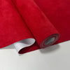 Rollo de tela de gamuza terciopelo roja con acabado autoadhesivo