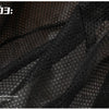 Black mesh bucket hat with wide brim for sun protection