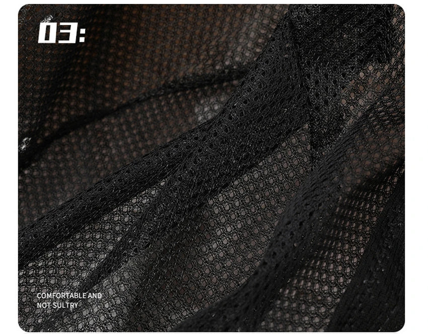 Black mesh bucket hat with wide brim for sun protection