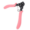 Pink one-step wire looping pliers with black handles and a wire loop.