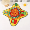 Tapis de fouille en forme de fleur, coloré et texturé, pour chiens en tissu.